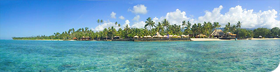 Stay at Coconuts Beach Club Spa & Holiday Resort while on holiday on the island Upolu of Samoa